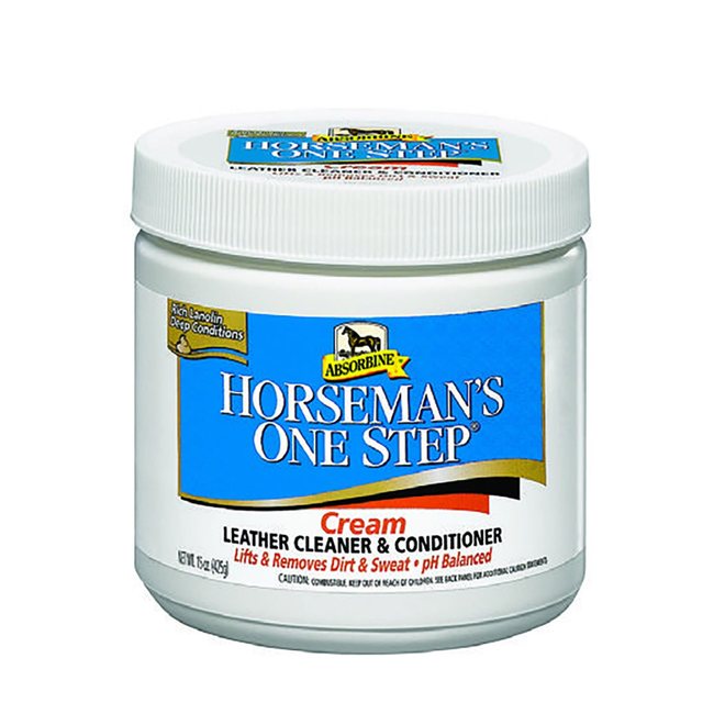 Absorbine Horseman's One Step Cream Leather Cleaner & Conditioner, 15-fl oz tub