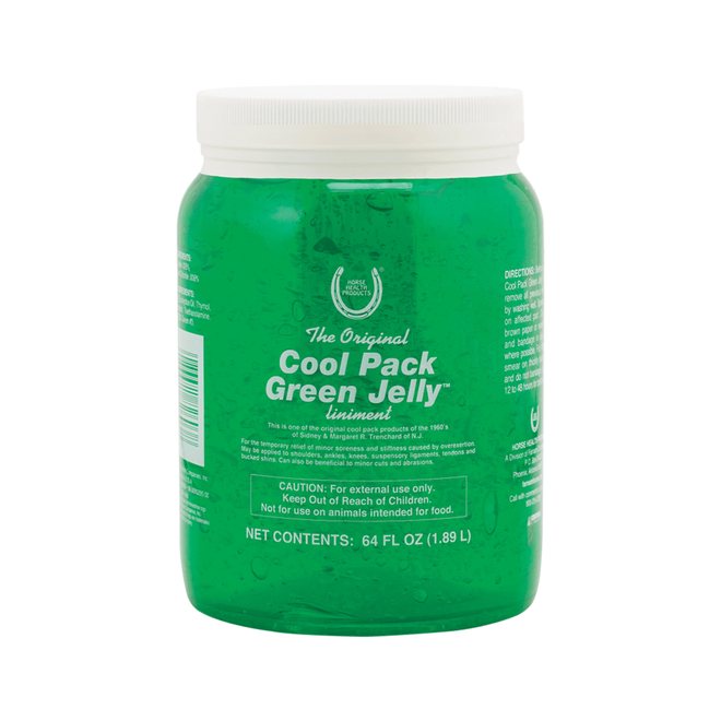 Horse Health Cool Pack Green Jelly Sore Muscle & Joint Pain Relief Horse Liniment, 64-fl oz tub